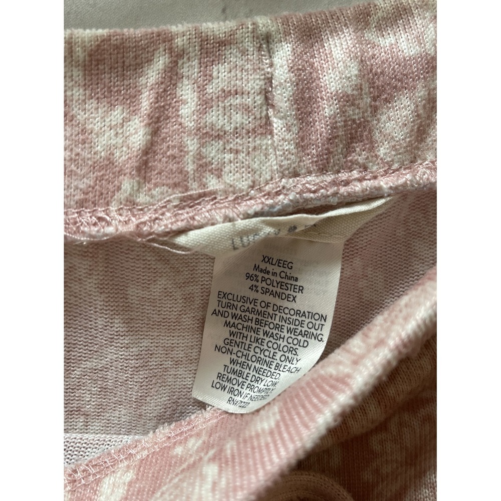 Lucky Brand Pajamas short sleeve shirt pants XXL pink paisley soft 27.5" inseam - Picture 4 of 7